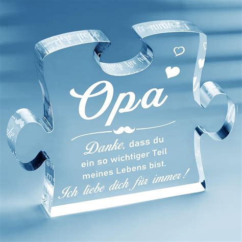 Amazon De Giftasy Opa Geschenk Acryl Puzzle Opa Geschenk Geburtstag