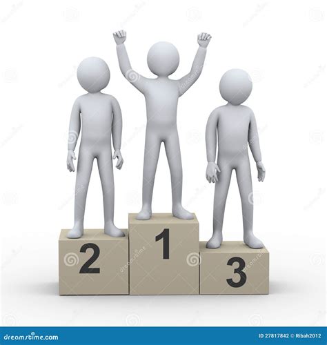 3d Man Winner On Podium Stock Photography Image 27817842