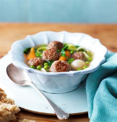 Spring Lamb Meatball Broth With Vegetables Recipe Simply Beef And Lamb