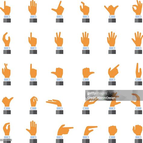 Hand Gestures Icons High Res Vector Graphic Getty Images