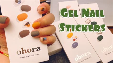 Ohora Nails Application Matte Gel Stickers YouTube