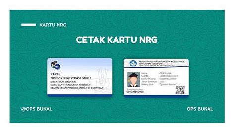 Cara Cetak Kartu Nomor Registrasi Guru Atau Nrg Secara Online Tahun