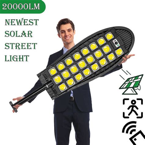 99000LM Outdoor Solar Street Light Commercial Dusk To Dawn Motion Road