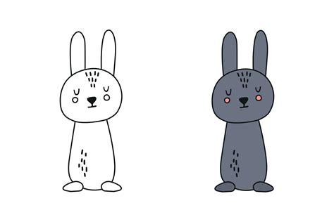 Cute cartoon bunny coloring book for children. 27505185 Vector Art at Vecteezy