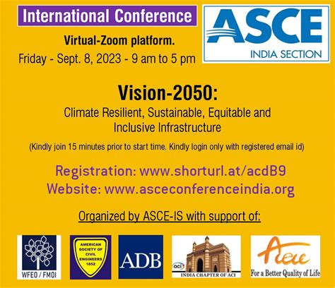 Asce India Section Conference Vision 2050 Climate Resilient