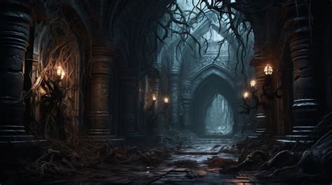 Crypt of secrets a hidden crypt filled with ancient | Premium AI ...