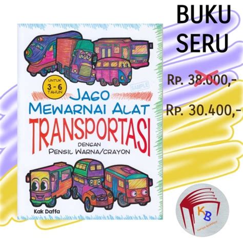 Jual Jago Mewarnai Alat Transportasi Buku Mewarnai Anak Original 100