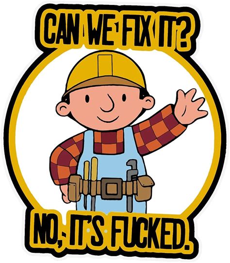 Amazon.com: Pcs 3'' Bob the Builder Waterproof Vinyl Sticker, Funny