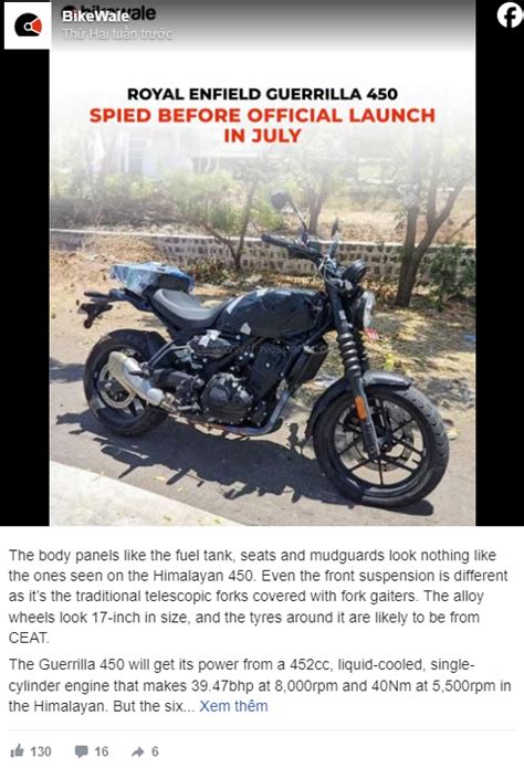 Royal Enfield đang chuẩn bị ra mắt Guerilla 450 mẫu Naked Bike phong cách tân cổ điển Diễn