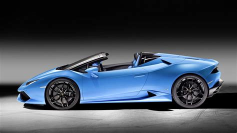 Lamborghini Huracan LP 610-4 Spyder Blue Side UHD 4K Wallpaper | Pixelz