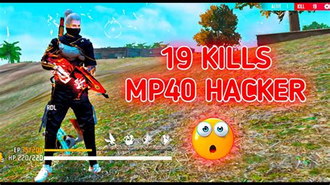 Solo Vs Squad 19 Kills 😱 Mp40 Hacker 🤖 No One Can Stop Me 💥 Most