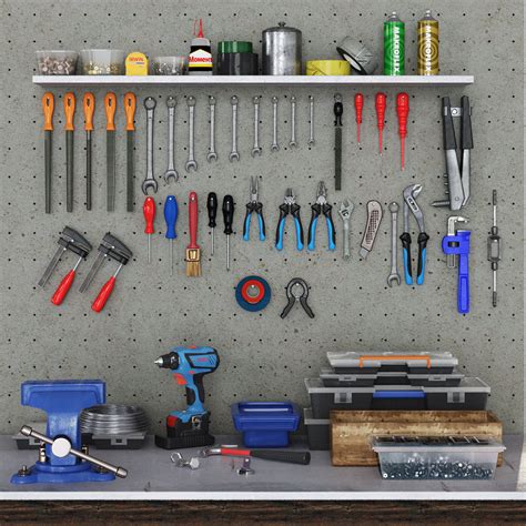 Garage Tools Set 1 3d Model Cgtrader