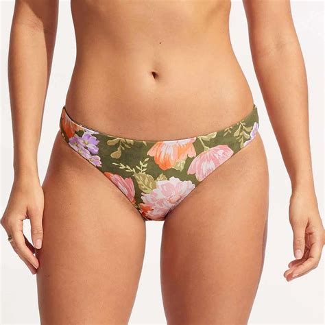 Seafolly Bikini Reversible Hipster Halter Bra In Depop