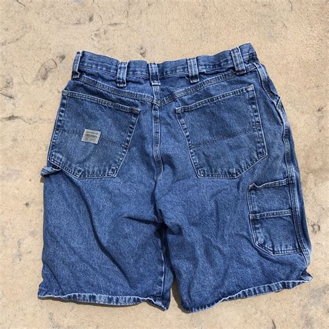 Vintage Wrangler Mens Denim Carpenter Shorts Pockets Gem