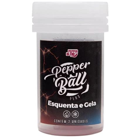 Pepper Ball Plus Hot Ball Bolinha Explosiva Beijavel Comestivel ESQUENTA E GELA C 2 Unidades