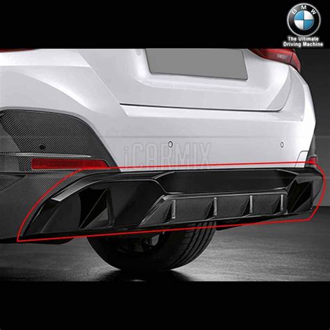 Genuine Bmw M Performance Retrofit Gloss Black Rear Diffuser Upper