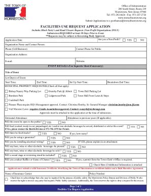 Fillable Online Facility Use Request Form Updated April 2024 Fillable