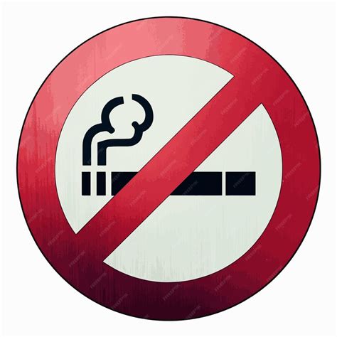premium vector   sign    smoking sign  red  white