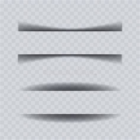 Paper Sheet Shadow Effect Collection Stock Vector Illustration Of