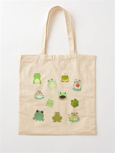 Bolsa De Tela Lindo Y Divertido Conjunto De Ranas De Dibujos Animados