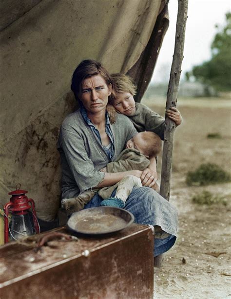 'The migrant Mother', Nipomo, California. 1936. Photograph by Dorothea ...