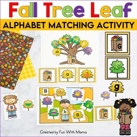 Fall Alphabet Matching Leaf Activities Fun With Mama Shop