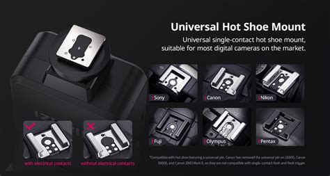 Ulanzi F Camera Flash Sony Canon Nikon Fuji Hot Shoe Mount