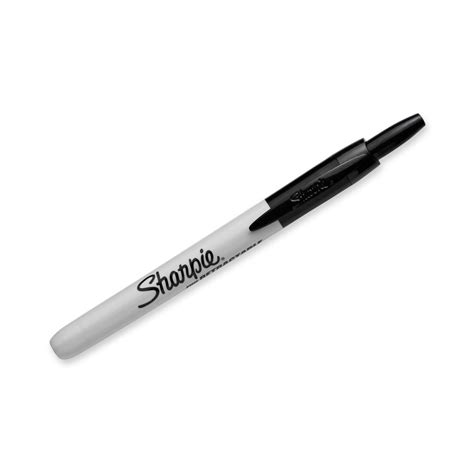 Sharpie Permanent Marker Bullet Tip Retractable Fine 10mm Black Shop