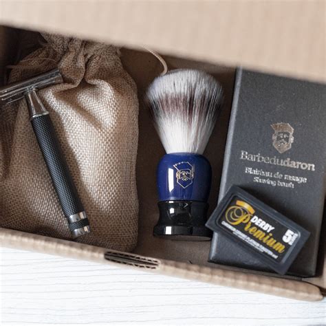 Coffret De Rasage Barbedudaron Rasoir De Sûreté Blaireau De Rasage