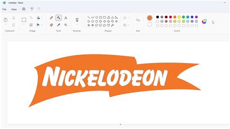 How To Draw The Nickelodeon Logo Using Ms Paint How To Draw On Your