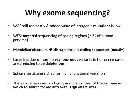 Ppt Whole Exome Sequencing For Variant Discovery And Prioritisation Powerpoint Presentation