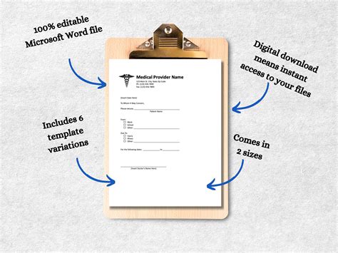 Set Of 6 Doctor Excuse Templates Doctor Excuse Note Bundle Doctor Excuse Note Template School