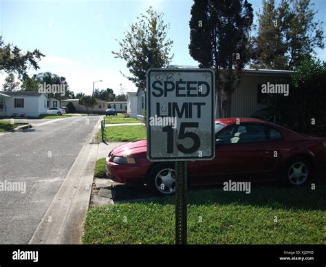 Speed Limit Mph Sign Stock Photo Alamy