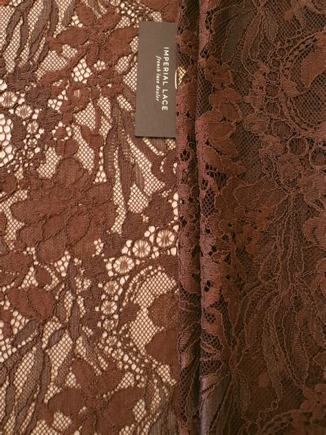 Brown floral pattern guipure lace fabric - Guipure lace - lace fabric ...