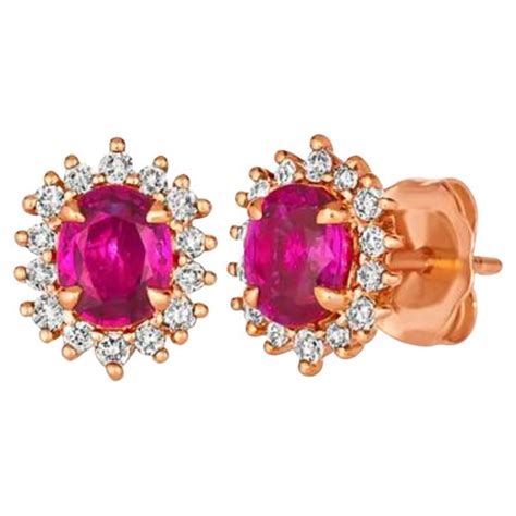 Le Vian Earrings Featuring Passion Ruby Nude Diamonds Set In 14K Honey Gold For Sale At 1stDibs