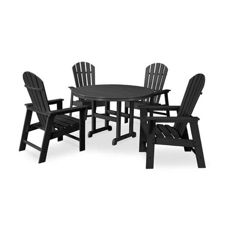 Polywood® Classic Adirondack 5 Piece Round Farmhouse Dining Set And Reviews Wayfair