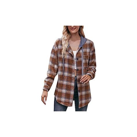 Modsgue Camicia Da Donna A Maniche Corte A Quadretti A Quadretti A