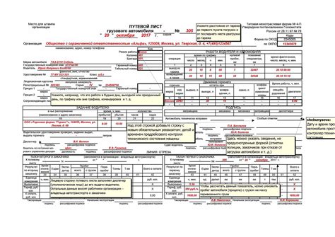 Международные путевые листы грузового авто