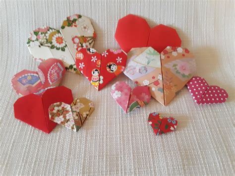 10 Origami Hearts - Etsy