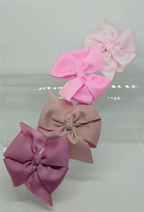 Kit Laços gorgurão rosa claro rosê nude Elo7 Produtos Especiais