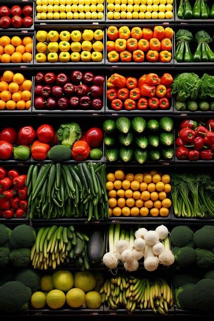 Premium Photo | Abundance of healthy food choices in supermarket aisle