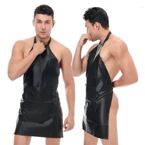 Lingerie érotique européenne et américaine jupe entrejambe ouverte sexy hommes tablier érotique