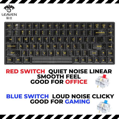 Leaven K Transparent Keycap Wired Mechanical Keyboard Rgb Hot Swappable Gaming Keyboard