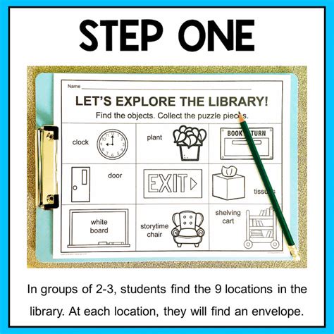 Library Orientation Scavenger Hunt For Grades K 2 Or Ell Librarians Teach