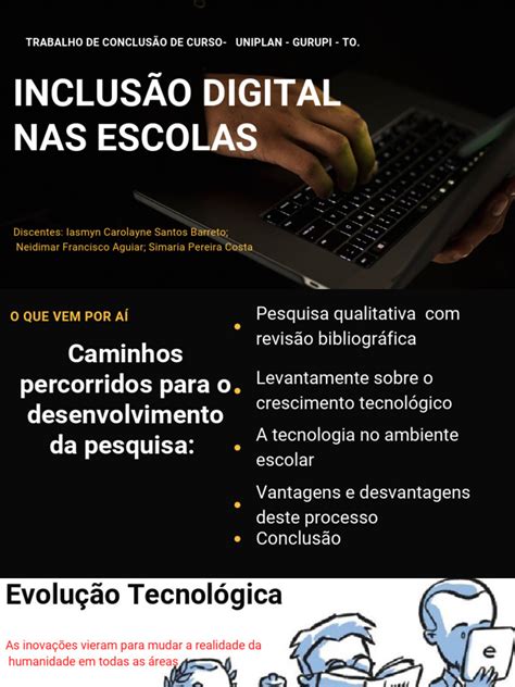 Desafios E Perspectivas Para A Inclusão Digital - Inclusão Digital nas Escolas: Desafios e Benefícios | PDF