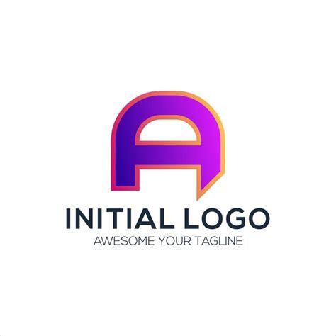 premium vector initial  logo design gradient colorful