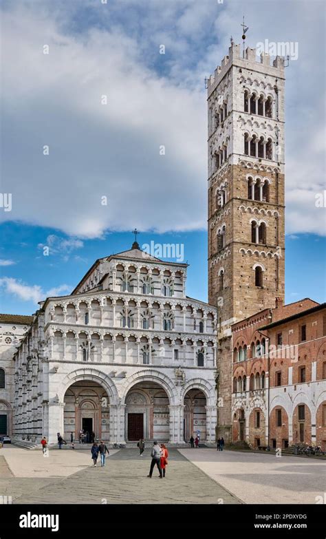 Outside View Of Cathedral San Martino Of Lucca Duomo Di San Martino