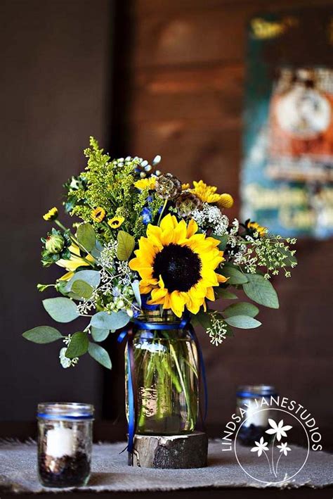 25 Creative Floral Designs With Sunflowers Centerpieces Vis Wed