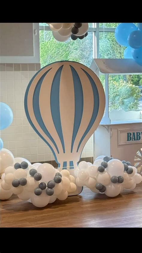 Standing Hot Air Balloon Balloon Centerpiece Travel Theme Nursery
