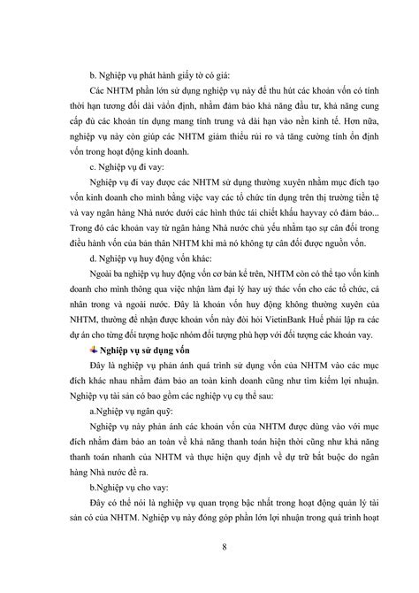 Luận văn Huy động vốn tại Ngân hàng thương mại Công thương HOT PDF